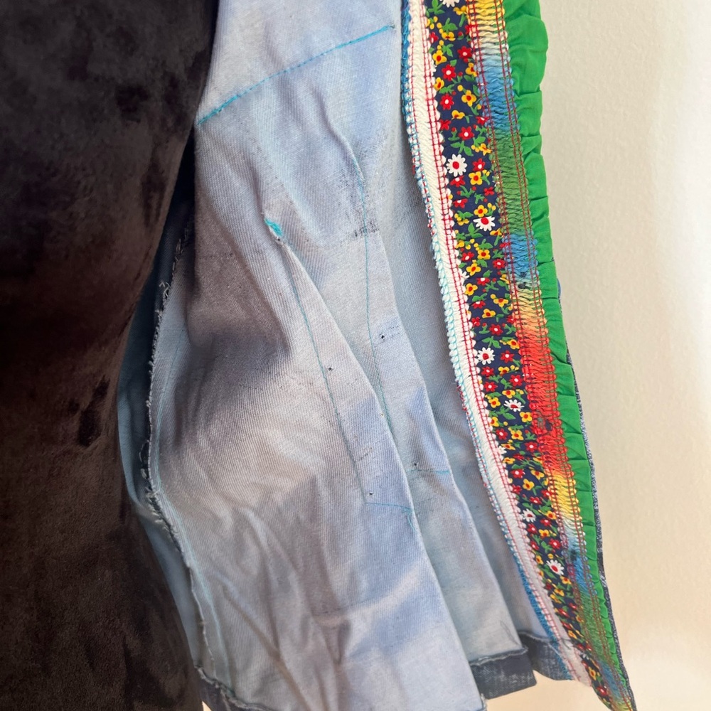 Colorful Patchwork Denim Jacket - image 10